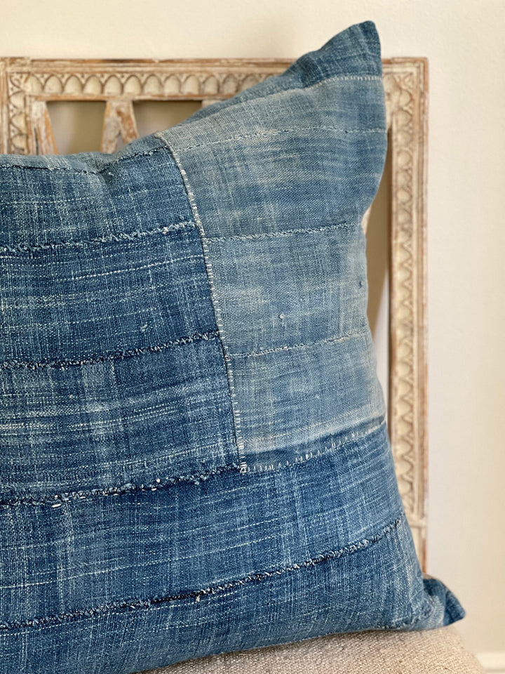 Vintage West African Indigo Pillow