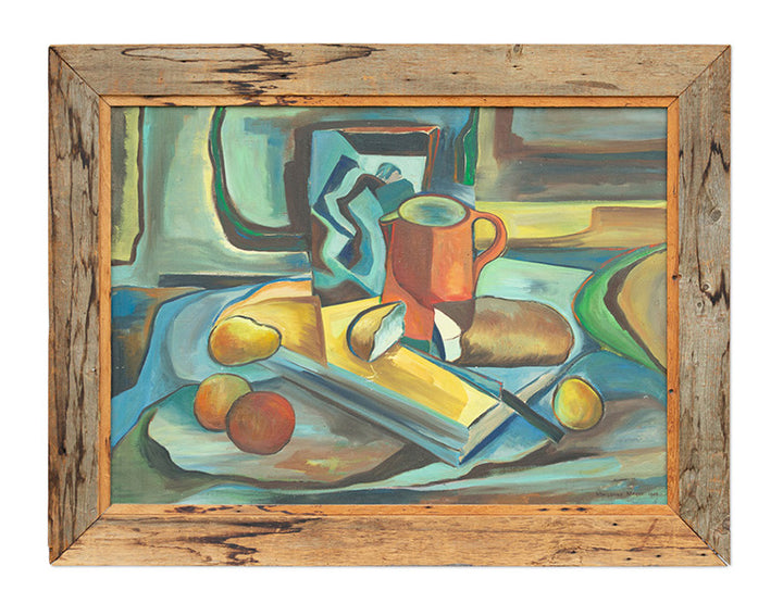 Mary Anne Meyer, Large Cubist Oil Painting, 1948