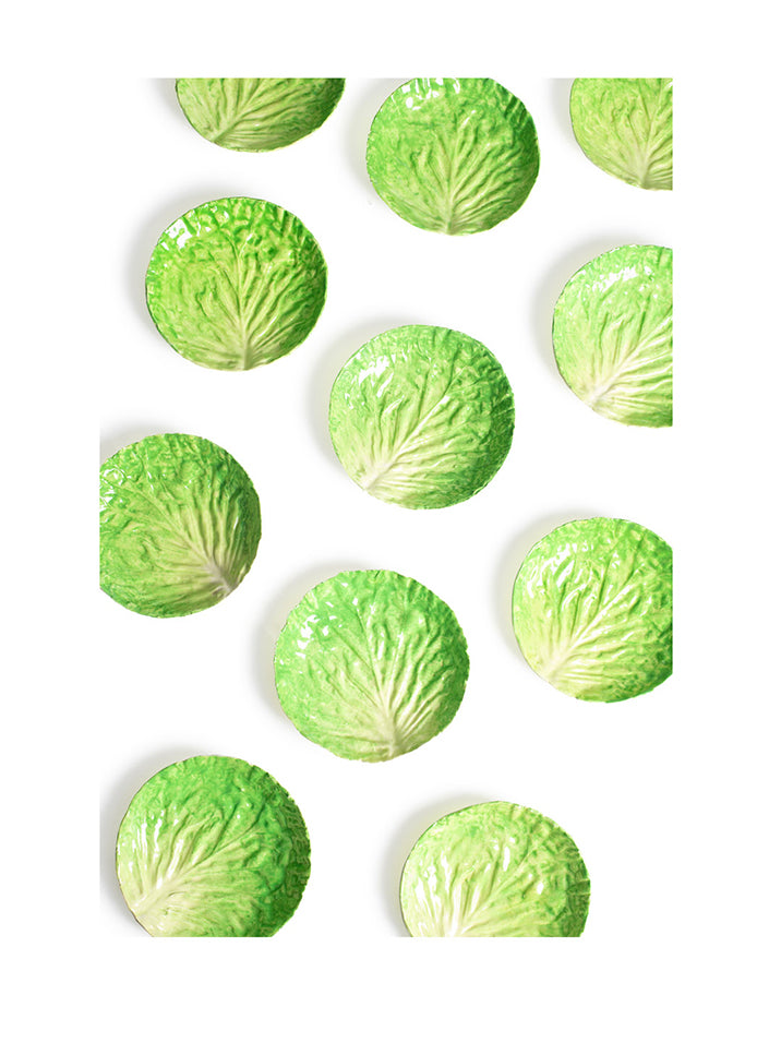 Set of 11 Lettuce Ware Plates
