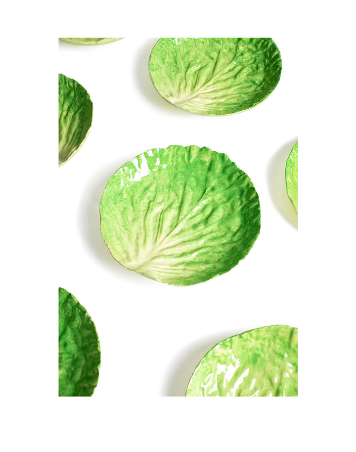 Set of 11 Lettuce Ware Plates