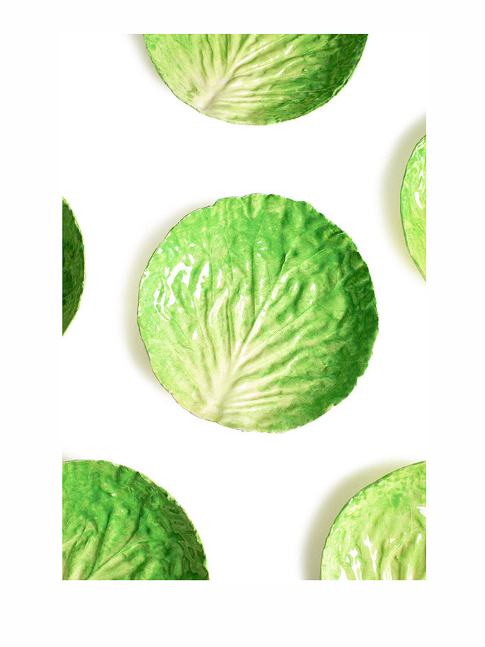 Set of 11 Lettuce Ware Plates