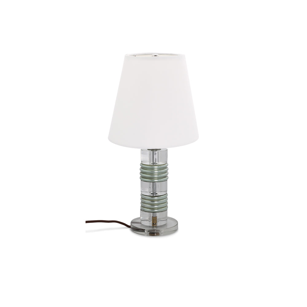 Midcentury Ribbed Lucite Lamp 2