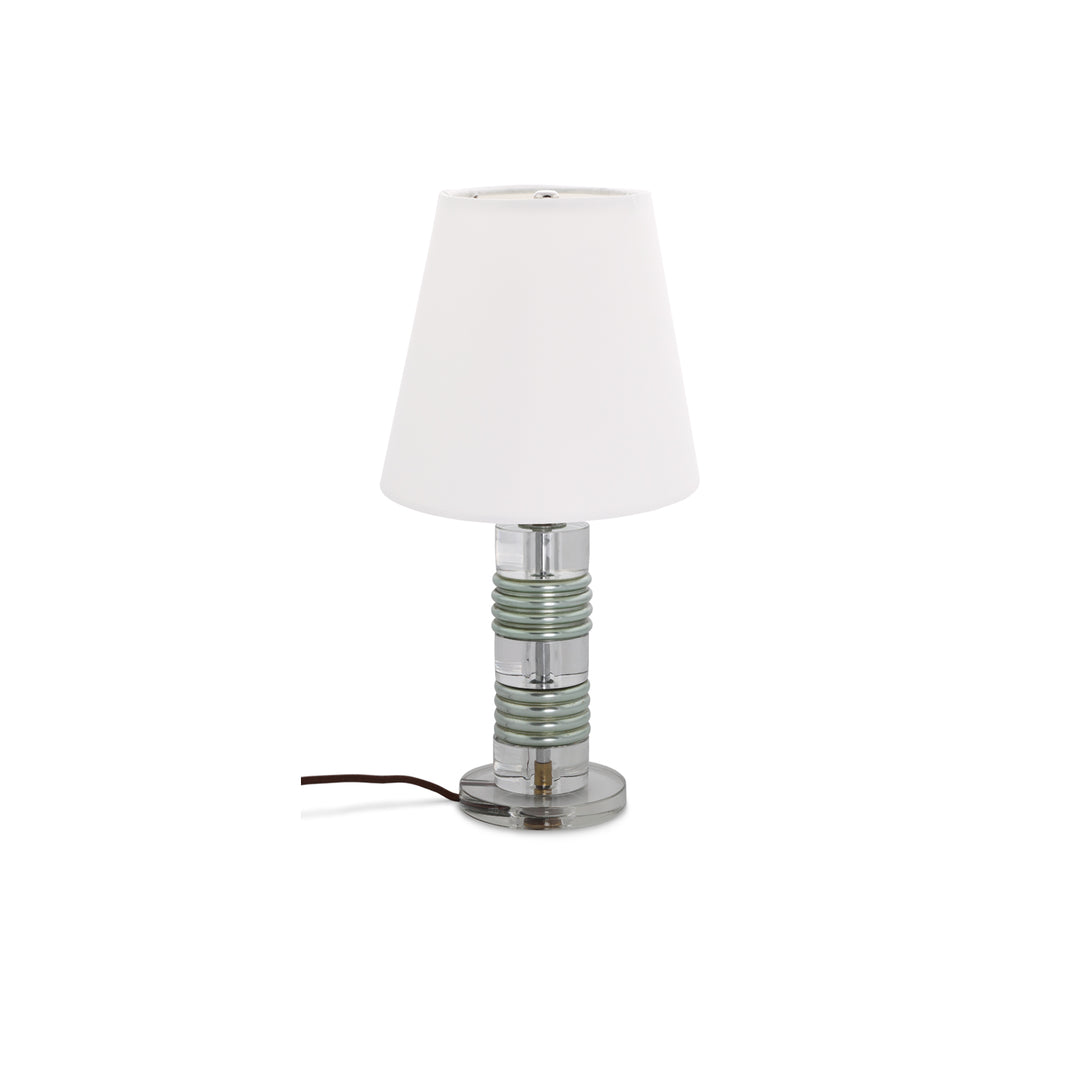 Midcentury Ribbed Lucite Lamp 2