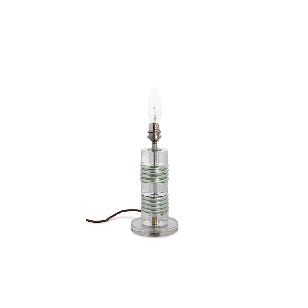Midcentury Ribbed Lucite Lamp 3
