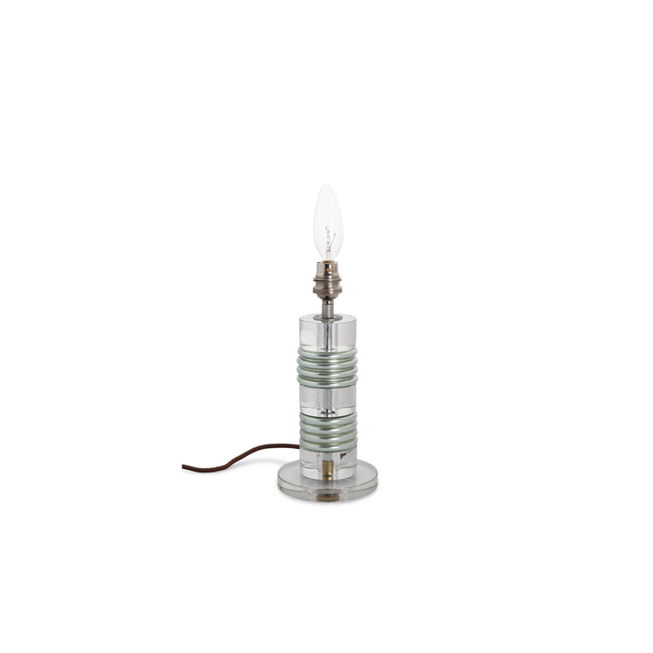 Midcentury Ribbed Lucite Lamp 3