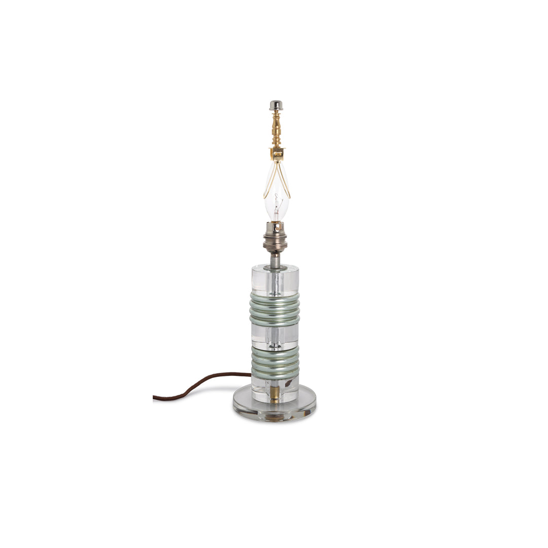 Midcentury Ribbed Lucite Lamp 4