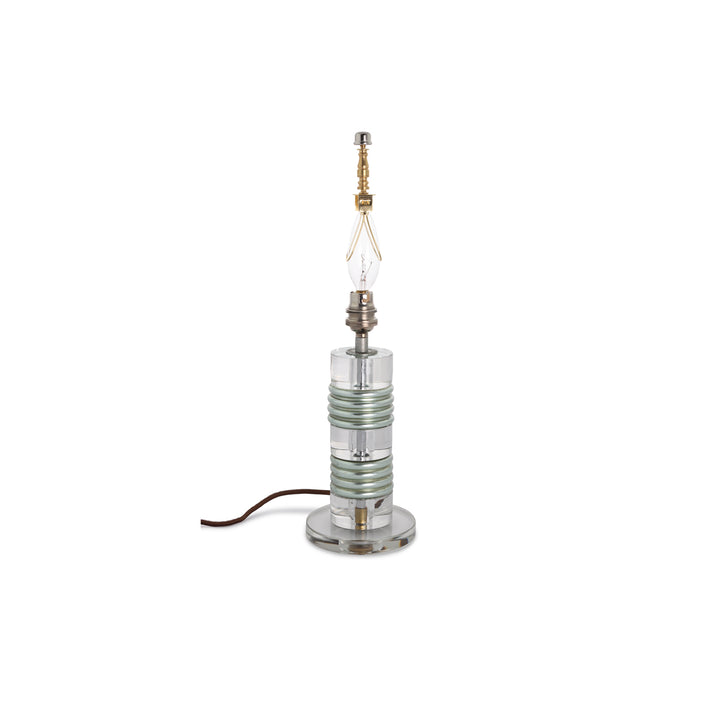 Midcentury Ribbed Lucite Lamp 4