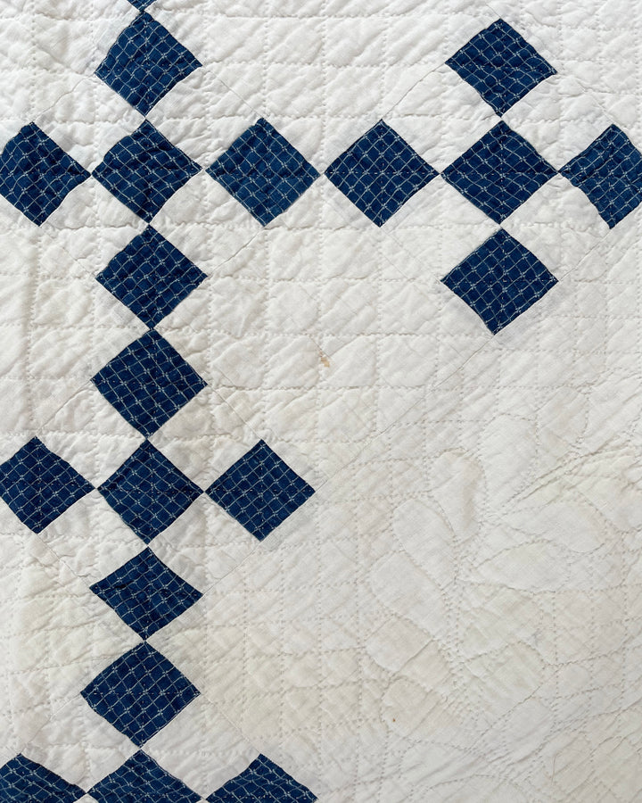 Single Irish Chain Quilt, Late 19th Century