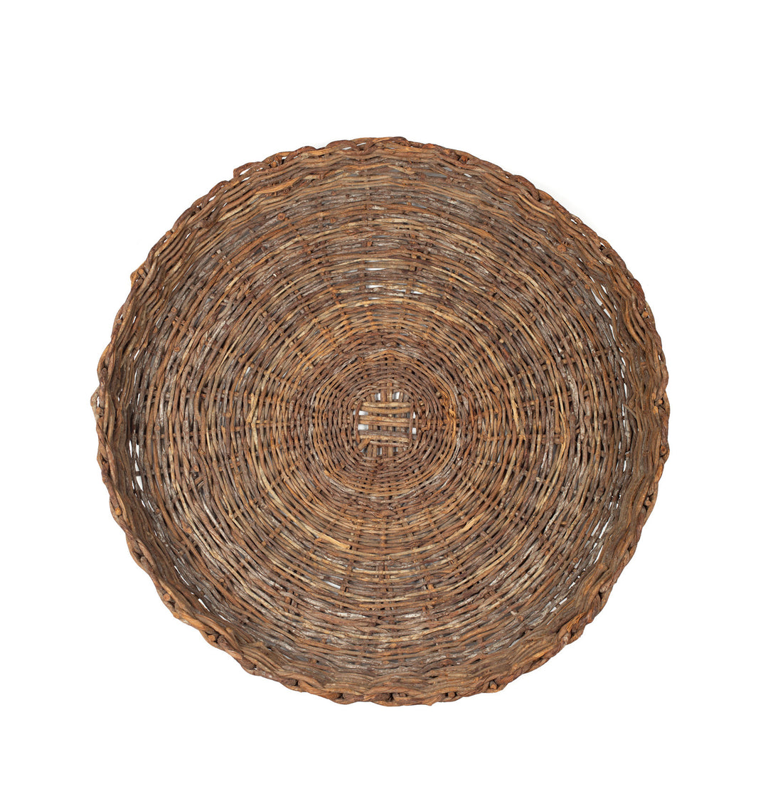 Large Antique Woven Tray