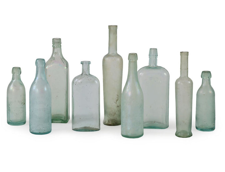 Set of 9 Vintage Apothecary Bottles