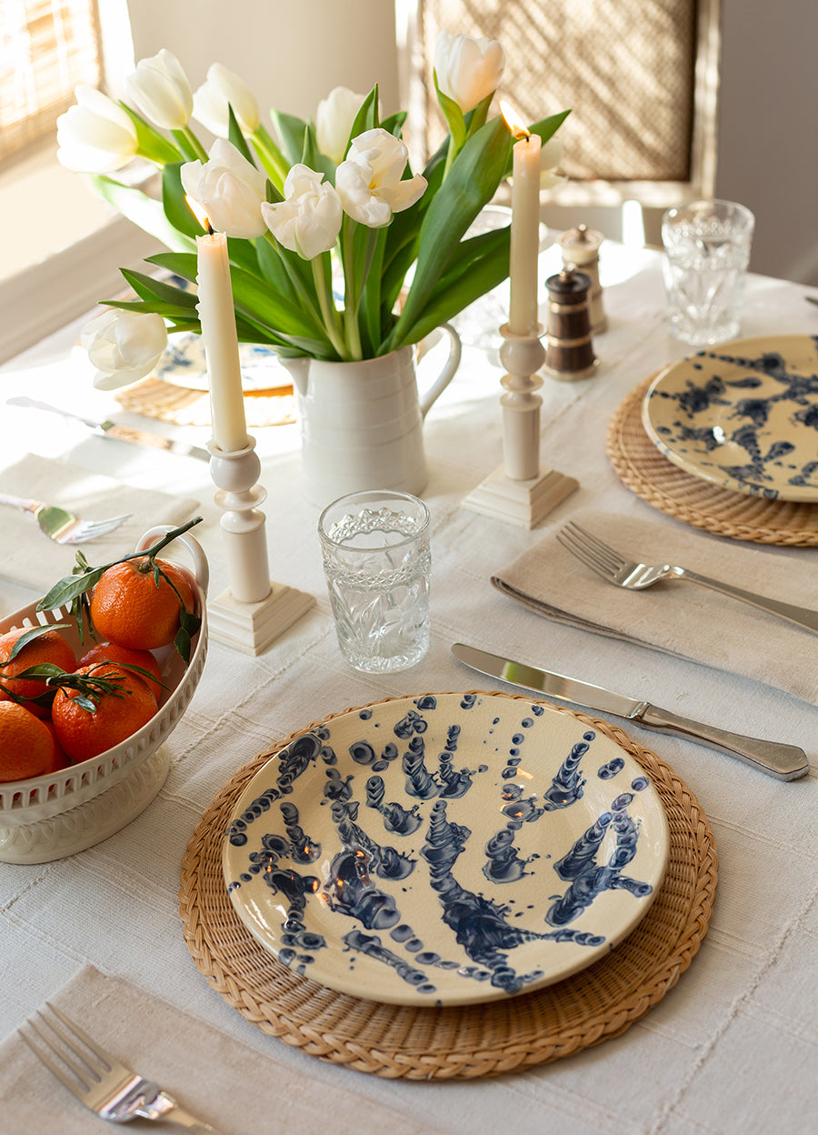 Set of 12 Splatterware Plates