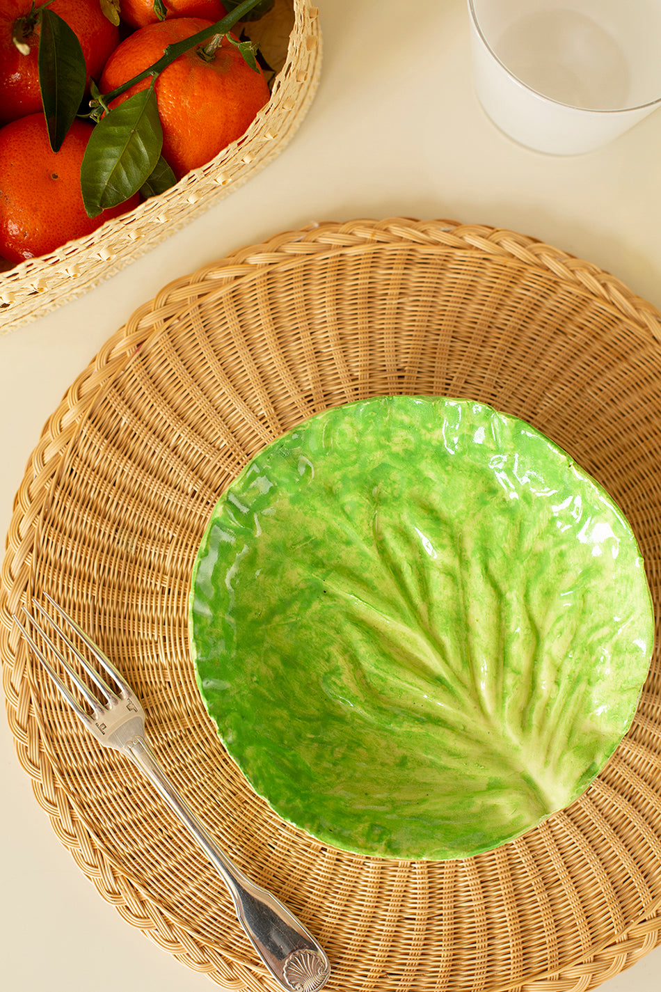 Set of 11 Lettuce Ware Plates
