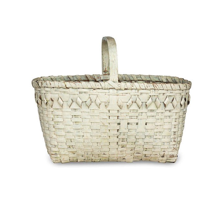 Vintage Whitewashed Basket
