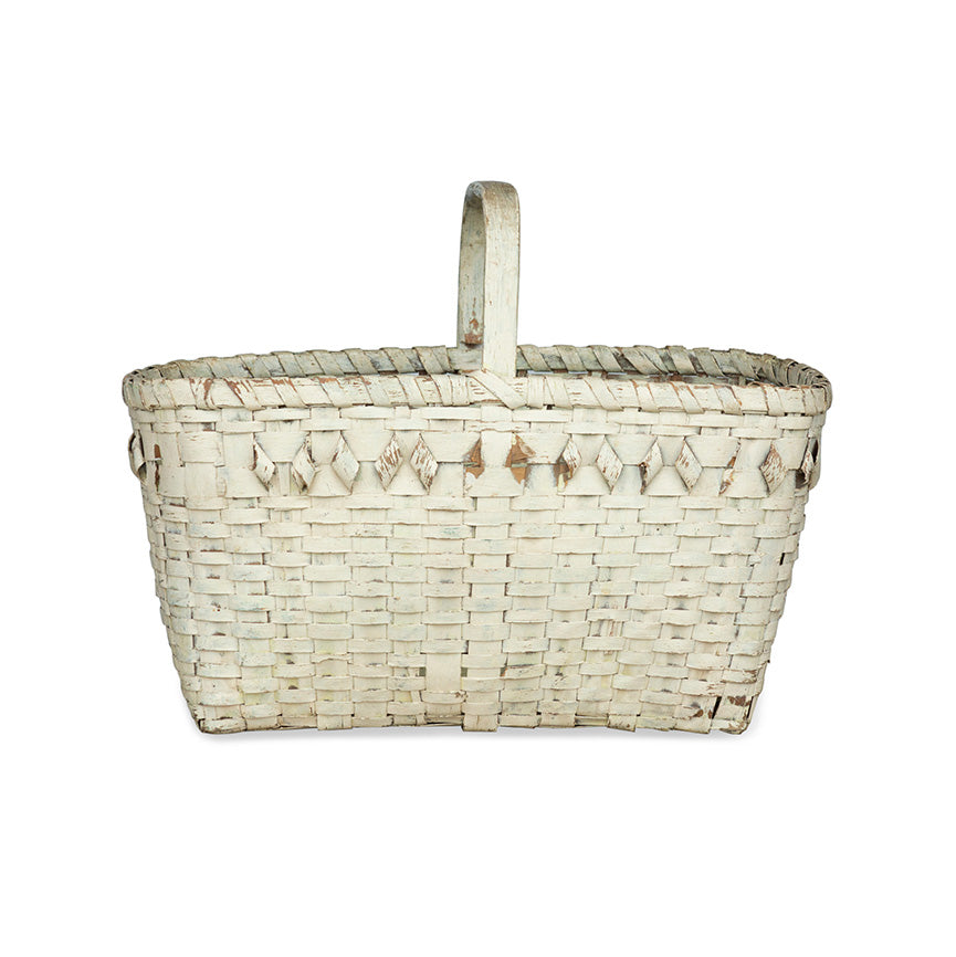 Vintage Whitewashed Basket