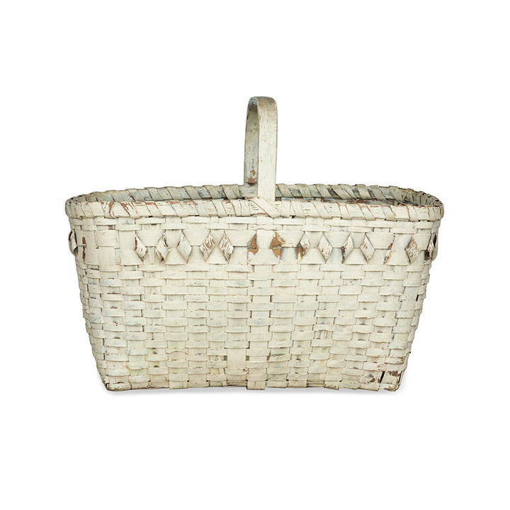 Vintage Whitewashed Basket