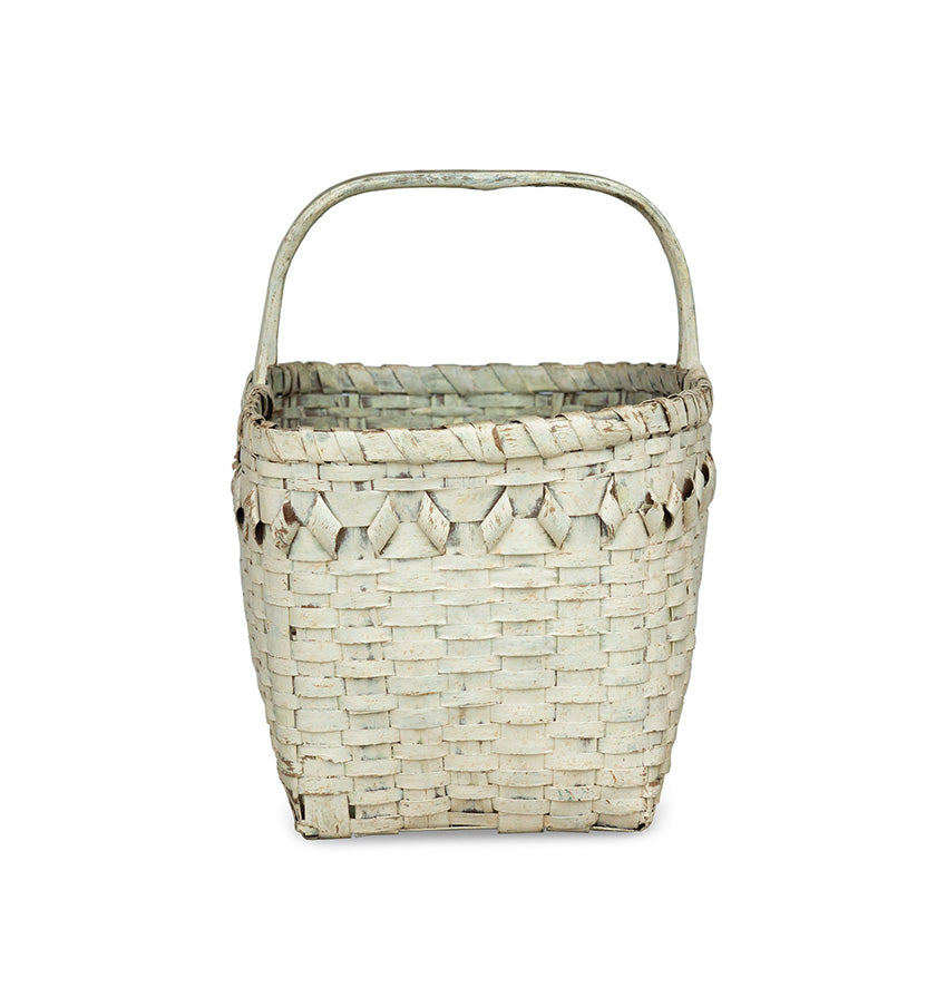 Vintage Whitewashed Basket