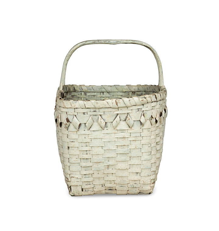 Vintage Whitewashed Basket