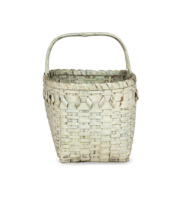 Vintage Whitewashed Basket