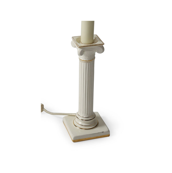 Pair of Vintage Porcelain Column Lamps