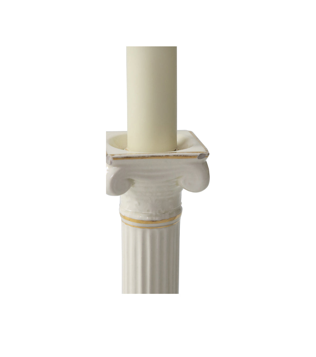 Pair of Vintage Porcelain Column Lamps