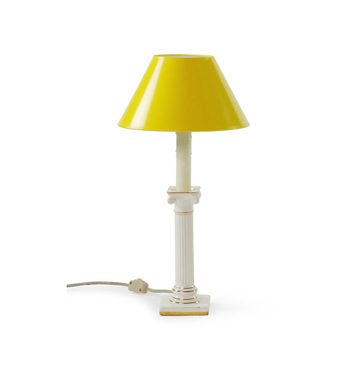 Pair of Vintage Porcelain Column Lamps