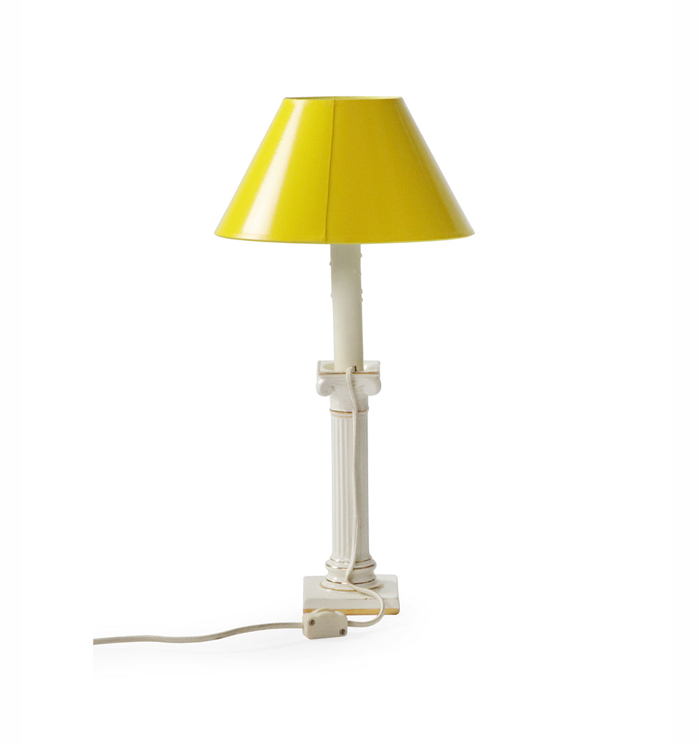 Pair of Vintage Porcelain Column Lamps