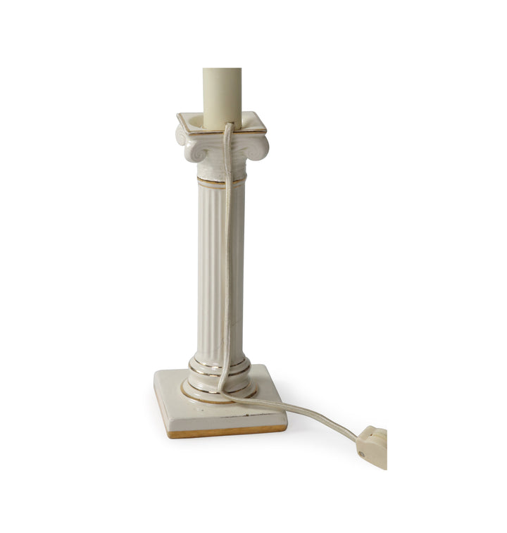 Pair of Vintage Porcelain Column Lamps