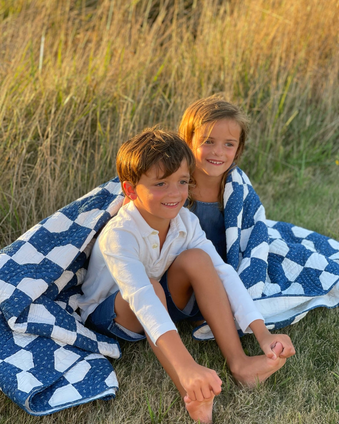 Antique Indigo Bow Tie Quilt