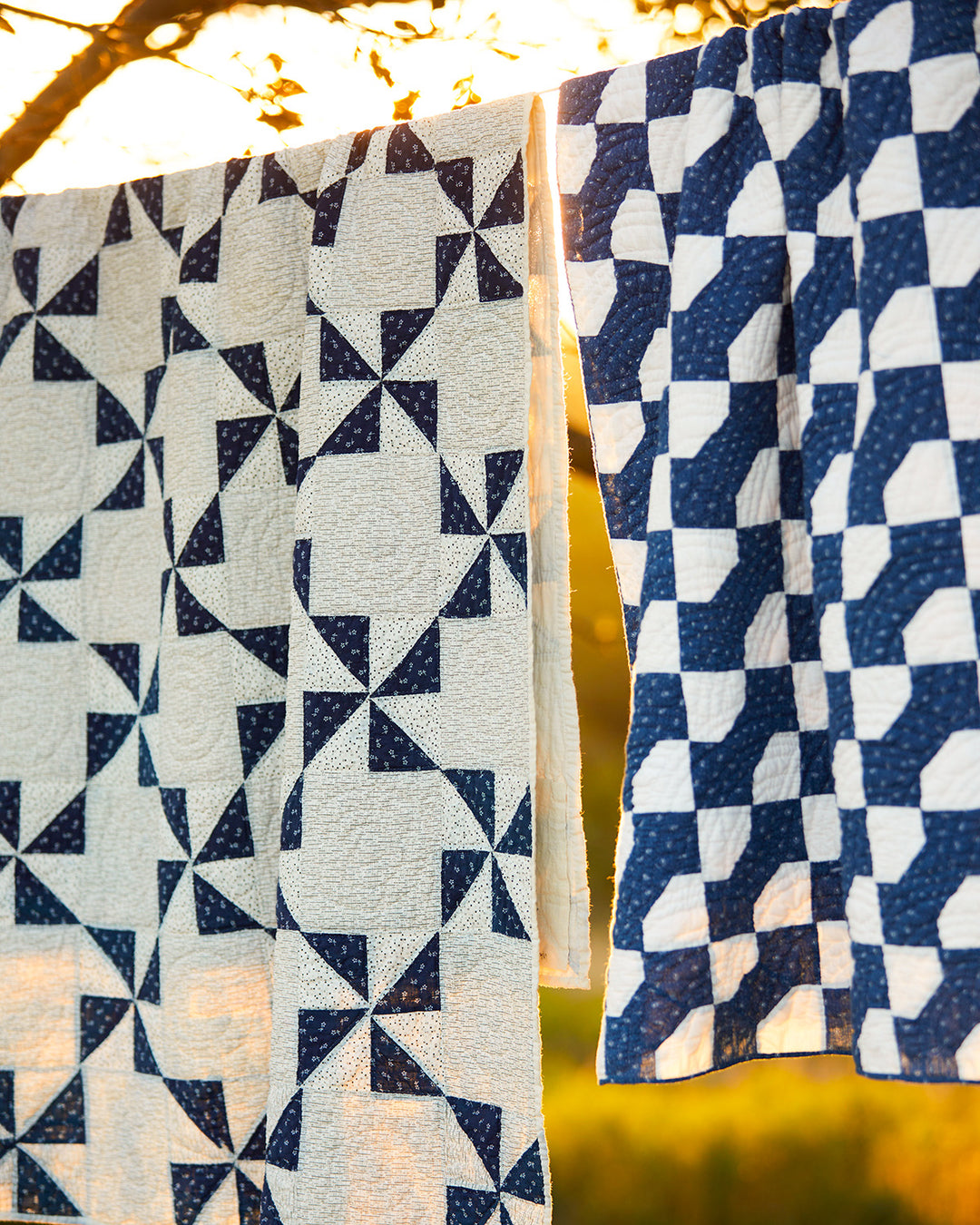 Antique Windmill/Pinwheel Quilt, Circa 1880