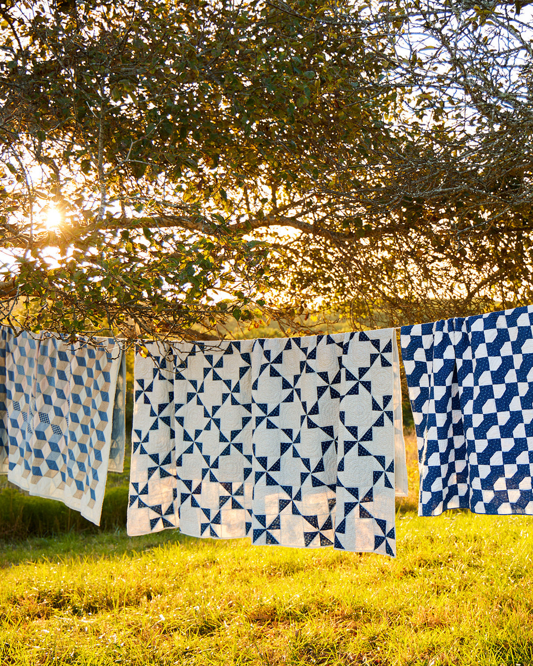 Antique Windmill/Pinwheel Quilt, Circa 1880