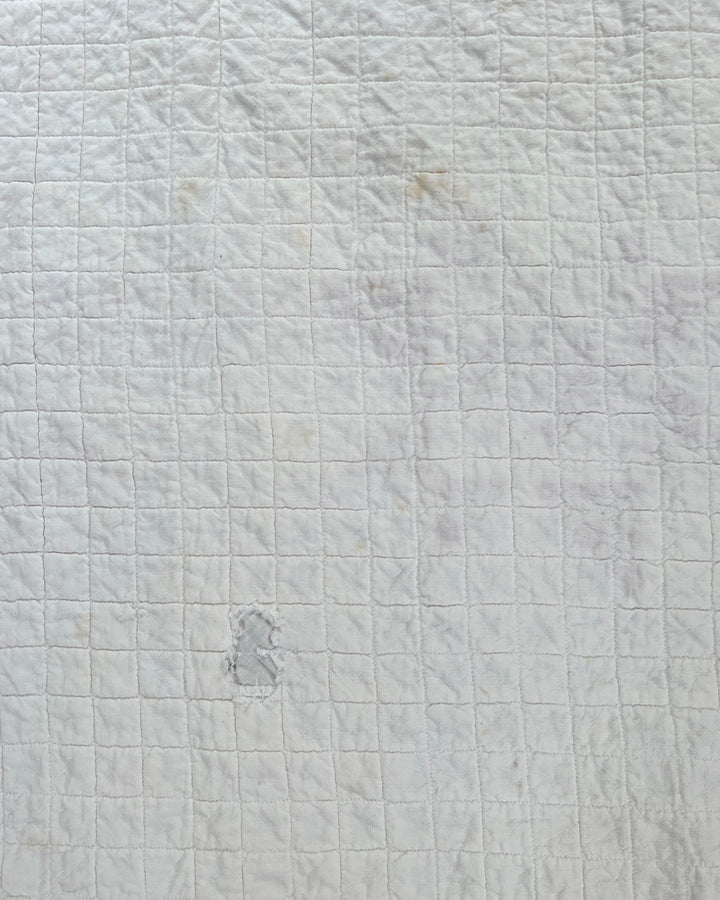 Vintage Red and White Ohio Star Quilt